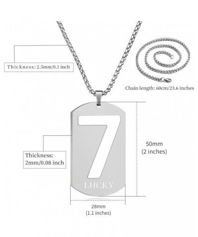 Lucky Number Necklace For Women and Men 0-9 Lucky Number Pendant Dog Tag Necklace Hip Hop Style Jewelry A Very Nice Gift Luck...