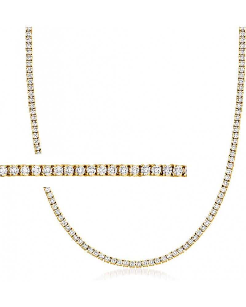 1.00 ct. t.w. Diamond Tennis Necklace in 18kt Gold Over Sterling 16.0 Inches $264.00 Necklaces