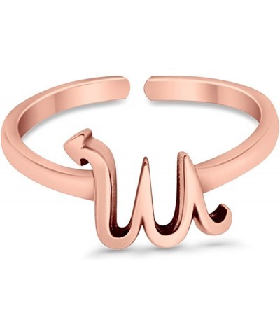 Scorpio Zodiac Sign Toe Ring Adjustable Band 925 Sterling Silver (7mm) Rose Tone, Sterling Silver $10.61 Body Jewelry