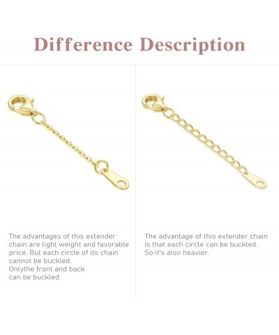 10k 14k Real Gold 1"/1.5"/2"/2.5"/3"/4"/5" Necklace Extender, Necklace Bracelet Extender Chain, Durable Gold Extender Chain, ...