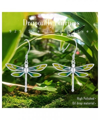 Cat/Butterfly/Evil Eye/Skull/Celtic Knot Cross Dragonfly Earrings for Women Girls, 925 Sterling Silver Dangle Drop Hooks Earr...