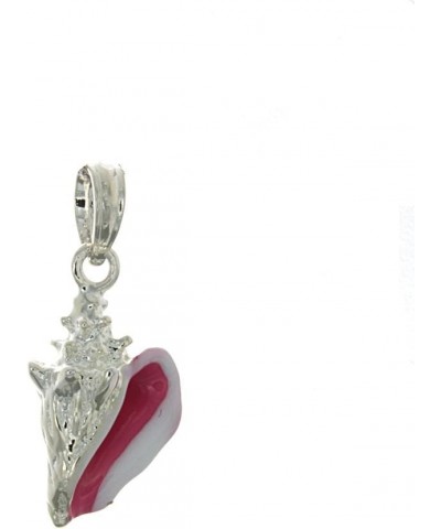 925 Sterling Silver Nautical Charm, 3-D Small Conch Shell, Pink & White Enamel $34.75 Bracelets