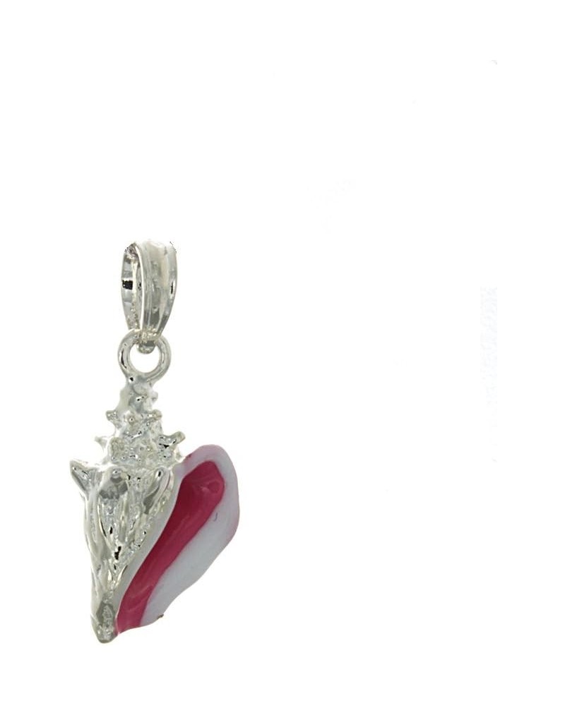 925 Sterling Silver Nautical Charm, 3-D Small Conch Shell, Pink & White Enamel $34.75 Bracelets