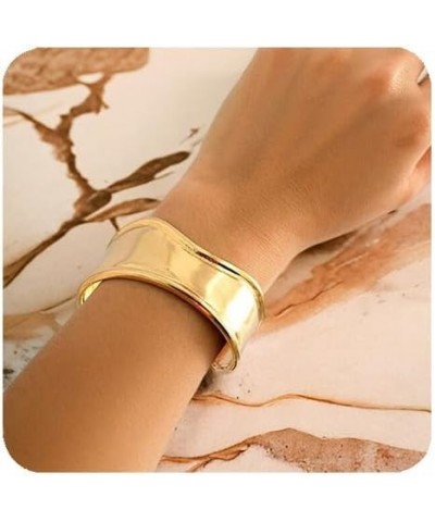 Gold Cuff Bangle Bracelet for Women Chunky Gold Cuff Bracelets Adjustable Wrist Bracelet Fashion Trendy Jewelry for Women C $...