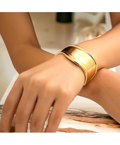 Gold Cuff Bangle Bracelet for Women Chunky Gold Cuff Bracelets Adjustable Wrist Bracelet Fashion Trendy Jewelry for Women C $...