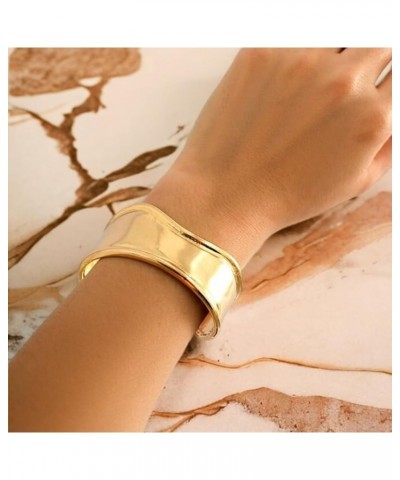 Gold Cuff Bangle Bracelet for Women Chunky Gold Cuff Bracelets Adjustable Wrist Bracelet Fashion Trendy Jewelry for Women C $...