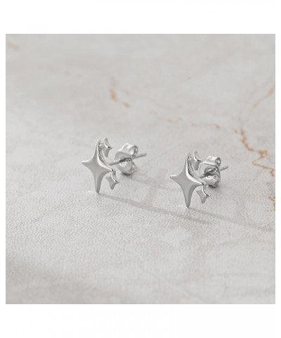 2 Pairs Gold Silver Stars Stud Earrings for Women Trendy 14K Gold Stud Earrings for Teen Girls Hypoallergenic Jewelry 2 Pairs...