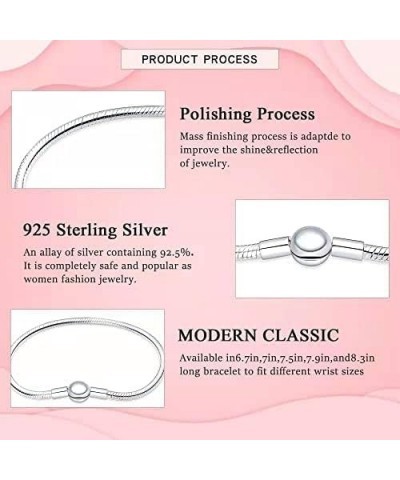 925 sterling silver bracelets for women butterfly bracelet charms bracelets Love sterling silver charm bracelet snake chain,D...