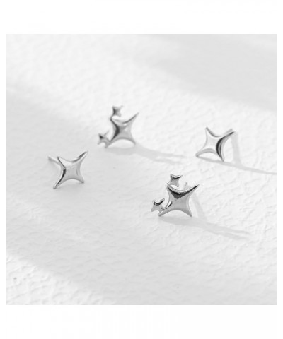 2 Pairs Gold Silver Stars Stud Earrings for Women Trendy 14K Gold Stud Earrings for Teen Girls Hypoallergenic Jewelry 2 Pairs...