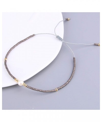 Pearl Bead Charm Bracelets for Women Miyuki Beads Chain 8008B $8.66 Bracelets