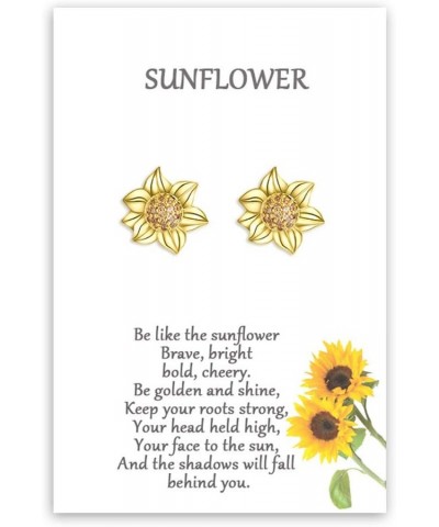 Sunflower Necklace/Earrings Hypoallergenic Jewelry Gifts for Bestfriend Women girls Style-A $7.64 Earrings