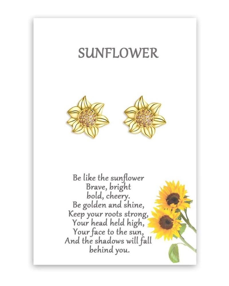 Sunflower Necklace/Earrings Hypoallergenic Jewelry Gifts for Bestfriend Women girls Style-A $7.64 Earrings