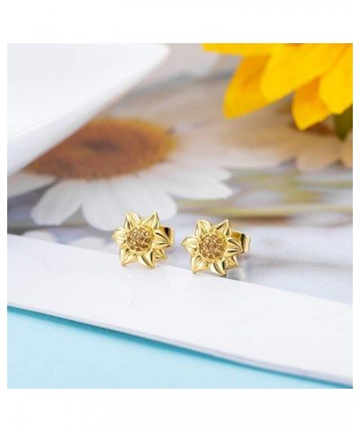 Sunflower Necklace/Earrings Hypoallergenic Jewelry Gifts for Bestfriend Women girls Style-A $7.64 Earrings