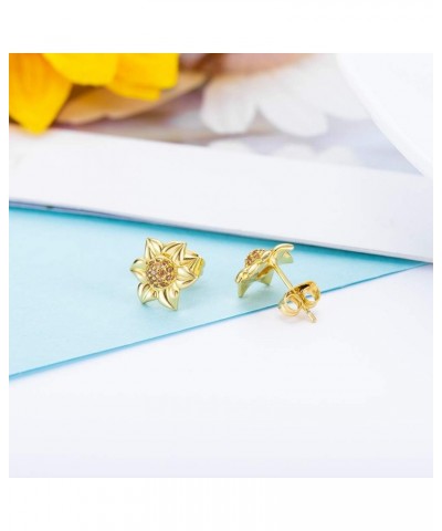 Sunflower Necklace/Earrings Hypoallergenic Jewelry Gifts for Bestfriend Women girls Style-A $7.64 Earrings