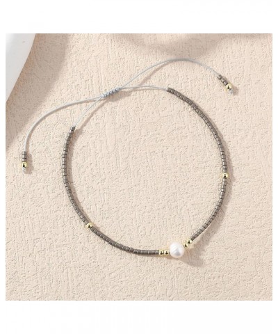 Pearl Bead Charm Bracelets for Women Miyuki Beads Chain 8008B $8.66 Bracelets