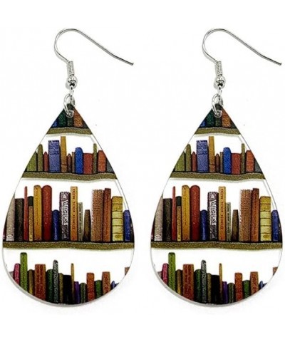 Book Earrings for Women Acrylic Book Shelf for Book Lovers Graduation Teacher's Day Appreciation Back To School Gifts For Tea...