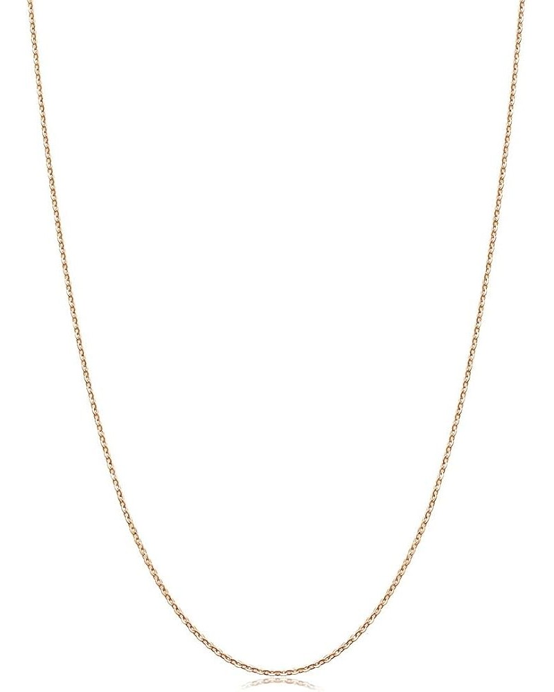 18K Gold Anchor Chain Necklace for Women 04800N Rose Gold $80.48 Necklaces