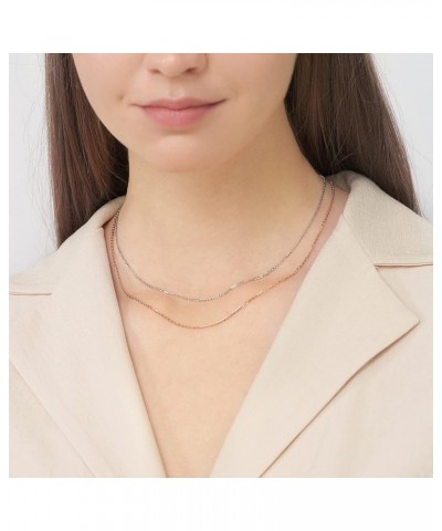 18K Gold Anchor Chain Necklace for Women 04800N Rose Gold $80.48 Necklaces