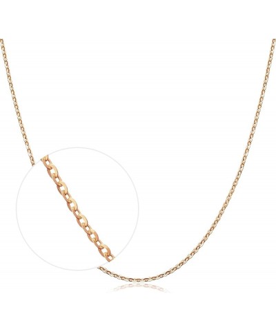 18K Gold Anchor Chain Necklace for Women 04800N Rose Gold $80.48 Necklaces