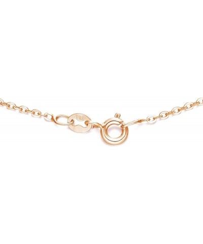 18K Gold Anchor Chain Necklace for Women 04800N Rose Gold $80.48 Necklaces