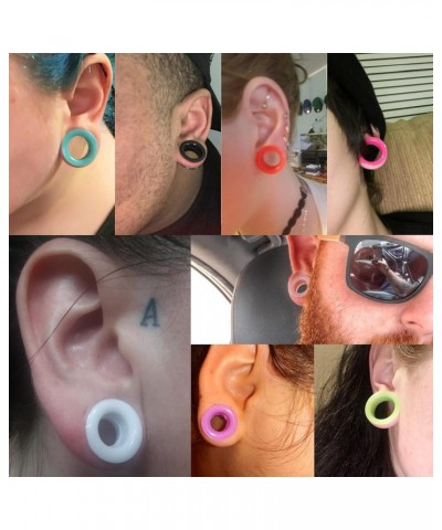 16Pairs Multi-Colors Silicone Ear Tunnels Gauges Double Flared Plugs Stretchers Flexible Ear Piercing Jewelry for Women Men 2...