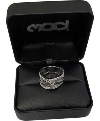 Harley-Davidson Women's Twisted Bling H-D Crystal Band Ring - Sterling Silver 6 $69.69 Rings