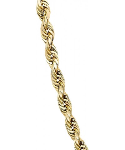 10K Yellow Gold 1.5MM,2MM,2.5MM,3MM,3.5,4MM,5MM,7MM, Diamond Cut Rope Chain Necklace Unisex Sizes 16"-30 24 3MM $89.20 Necklaces