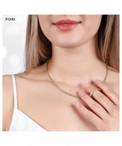 10K Yellow Gold 1.5MM,2MM,2.5MM,3MM,3.5,4MM,5MM,7MM, Diamond Cut Rope Chain Necklace Unisex Sizes 16"-30 24 3MM $89.20 Necklaces