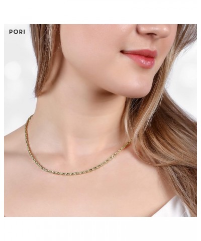 10K Yellow Gold 1.5MM,2MM,2.5MM,3MM,3.5,4MM,5MM,7MM, Diamond Cut Rope Chain Necklace Unisex Sizes 16"-30 24 3MM $89.20 Necklaces