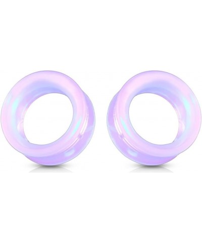 Lavender Opalite hollow Glass Ear Plug gauges soscene 6mm-2 gauge $10.08 Body Jewelry