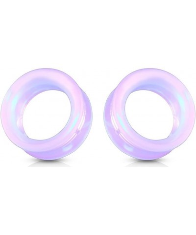 Lavender Opalite hollow Glass Ear Plug gauges soscene 6mm-2 gauge $10.08 Body Jewelry