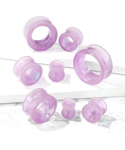 Lavender Opalite hollow Glass Ear Plug gauges soscene 6mm-2 gauge $10.08 Body Jewelry