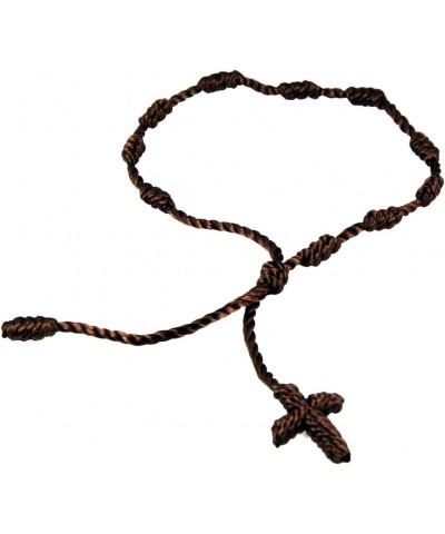 4030573 Set of 3 Bracelets Brown Decenario Pulseras Knotted Thread Cross Bracelet Hip Hop $8.25 Bracelets