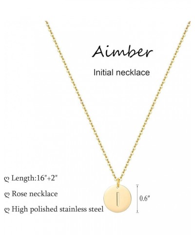 Dainty Initial Necklace,18K Gold Plated Tiny Letter Necklace for Women Jewelry,A-Z Pendant Necklace Gold-I $8.69 Necklaces