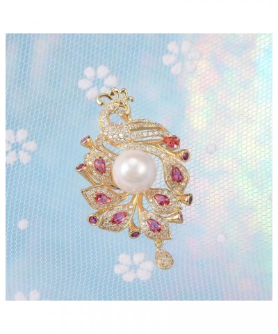 Animals Brooch Lapel Pin Rhinestone Shell Pearl Brooches Pins Peacock $10.60 Brooches & Pins