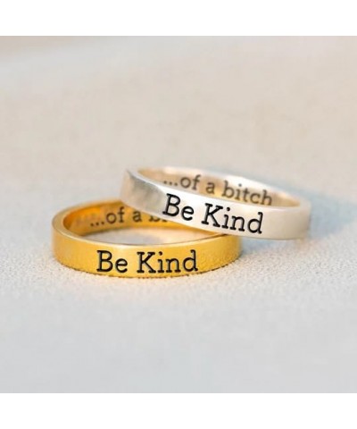 Be Kind of A Bitch Ring, Stainless Steel Engraved Saying Ring, Personalized Friendship Ring for Women, Stylish Jewelry Gift f...