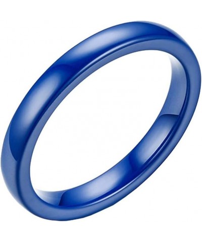 Women's Ceramic Jewelry High Polished Classic Design Engagement Wedding Band Ring Blue-2MM $8.11 Rings