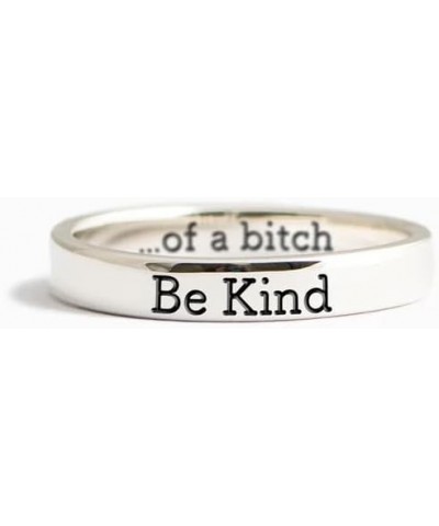 Be Kind of A Bitch Ring, Stainless Steel Engraved Saying Ring, Personalized Friendship Ring for Women, Stylish Jewelry Gift f...