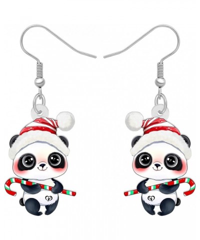 Acrylic Christmas Cute Panda Bear Earrings Dangle Jewelry For Women Teen Girls Charm Gifts Christmas Panda B $6.47 Earrings