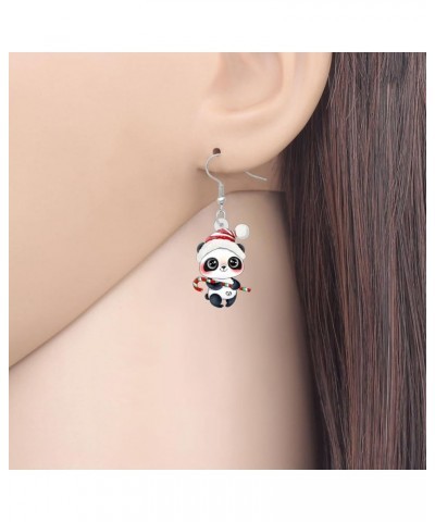 Acrylic Christmas Cute Panda Bear Earrings Dangle Jewelry For Women Teen Girls Charm Gifts Christmas Panda B $6.47 Earrings