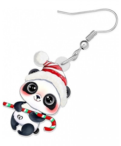 Acrylic Christmas Cute Panda Bear Earrings Dangle Jewelry For Women Teen Girls Charm Gifts Christmas Panda B $6.47 Earrings