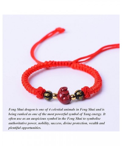 Feng Shui Cinnabar Red String Wealth Bracelet 12 Zodiac Animals Pendant Charm Bracelet Healing Crystal Reiki Chakra Bracelet ...