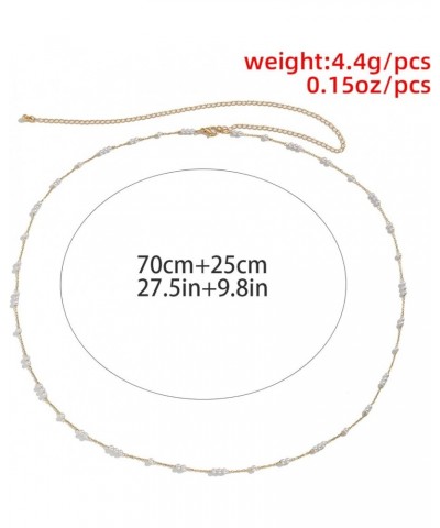 Simple Belly Chain Gold Pearl Waist Chains summer beach Sexy Body Jewelry Chain for Women and Girls Gold $6.97 Body Jewelry