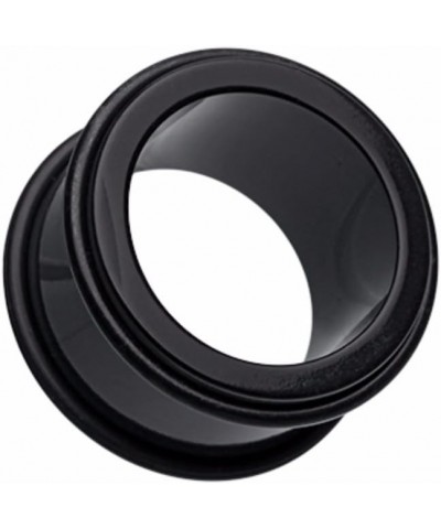 Basic Acrylic No Flare Ear Gauge WildKlass Tunnel Plug (Sold as Pairs) 7/16" (11mm) Black $10.79 Body Jewelry