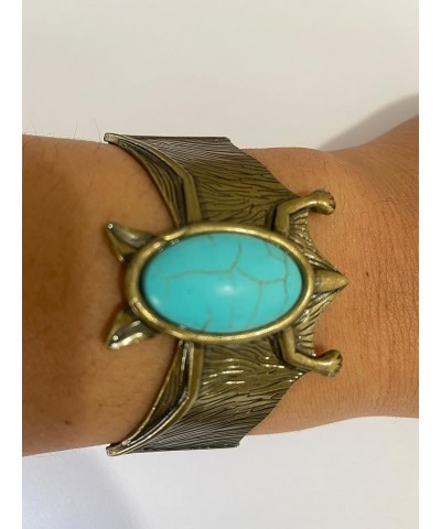 Silver Bangle Bracelet Turquoise Leaf Feather Bracelet Fashion Simple Open Bangles Cuff Jewelry Ancient Bronze $6.42 Bracelets