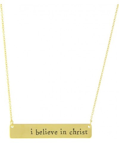 I Believe in Christ Bar Necklace - LDS Jewelry - LDS Necklace Stamping Nico Font Gold $15.07 Necklaces