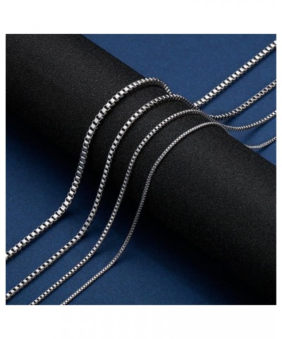 Box Chain Necklace for Men Women Stainless Steel Rock Hip Hop Collarbone Chain Jewelry Width 3mm Silver 65.0 Centimeters $8.8...