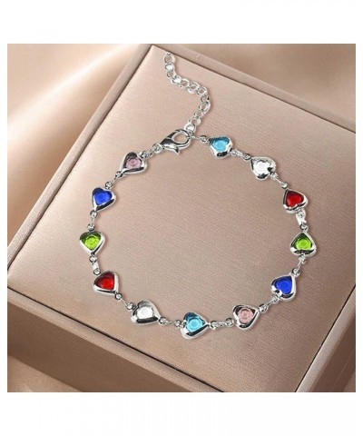 Women's Rhinestone Decor Bracelet Fashionable Alloy Bracelets String Chain Charm Jewelry Bangle for Women Girls Gifts Gold $5...