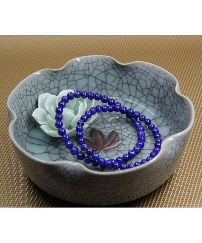 Handmade Gem Semi Precious Gemstone 6mm Round Beads Stretch Bracelet 7" Unisex A Grade Lapis Lazuli $9.71 Bracelets