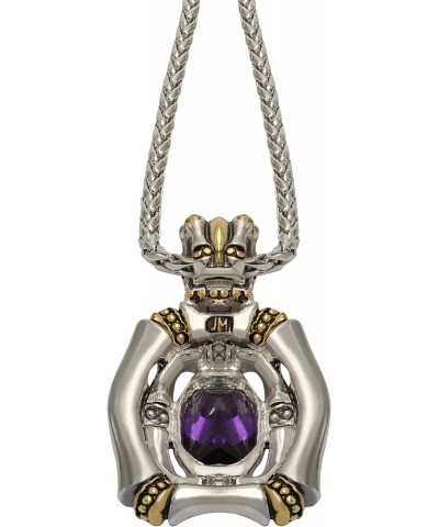 Purple Enhancer Cubic-Zirconia Pendant 18" Necklace Made In The USA $68.20 Pendants